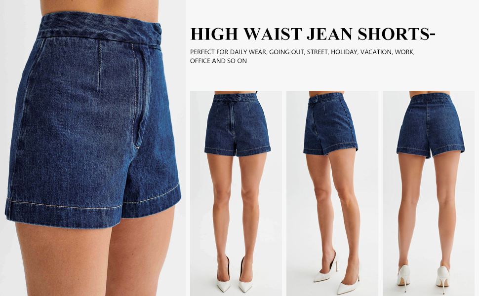 HIGH WAIST JEAN SHORTS