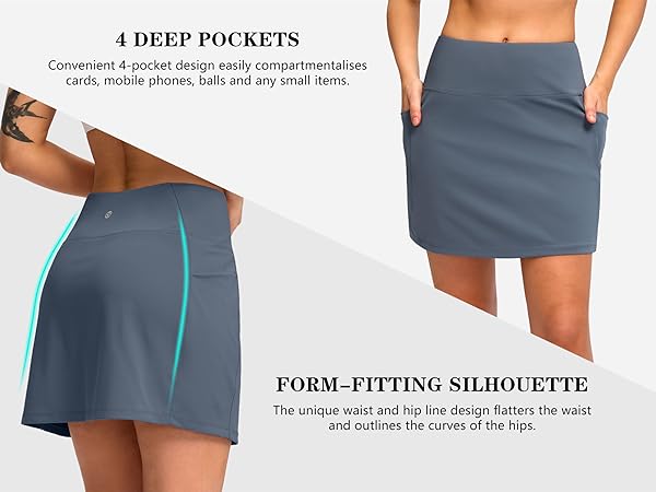 golf skort with pockets