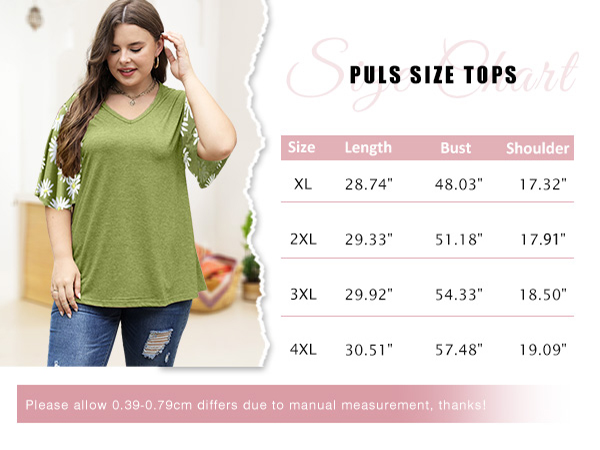 plus size casual tops