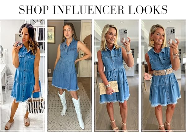 womens denim mini dress