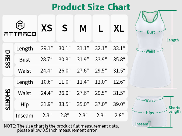 product size chart