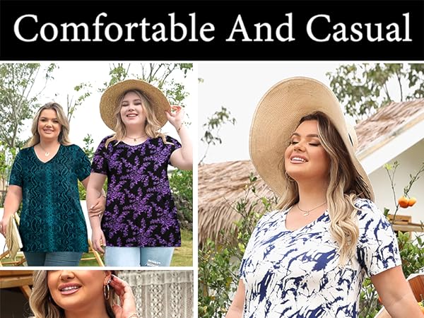 Women Summer Plus Size Tops 