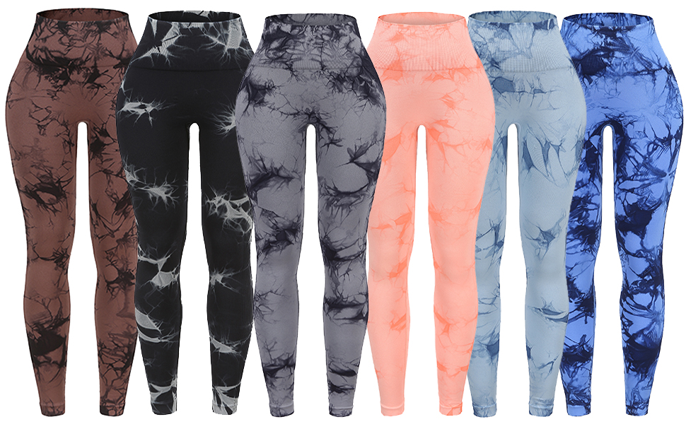 seamless tie dye leggings