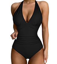 Halter V Neck Swimsuit