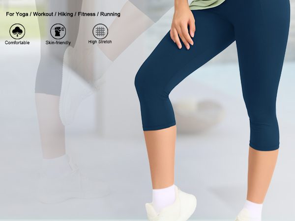 Tummy Control Workout Capris Leggings