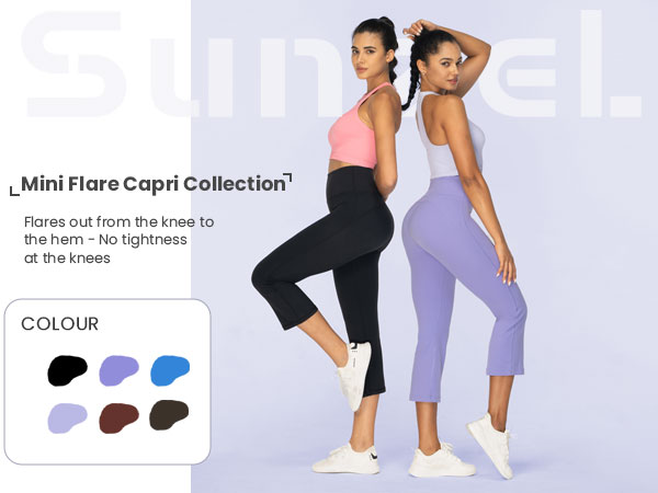 Flare Capris Leggings for Women