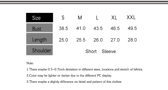 25213 Size chart