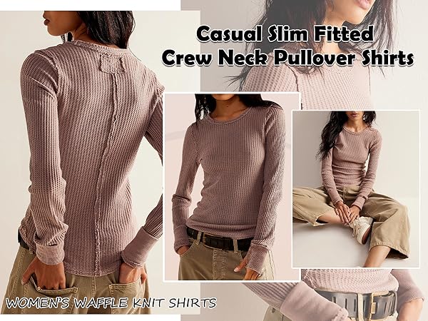 casual slim fitted pullover shirts