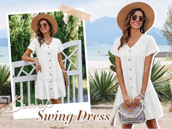 white beach dress women