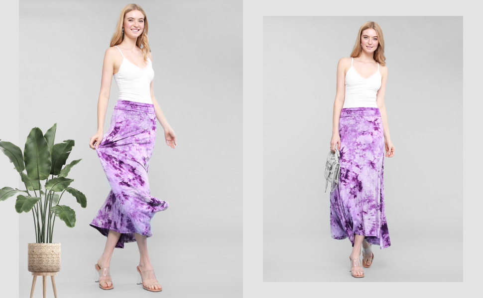 Tie Dye Maxi Skirt