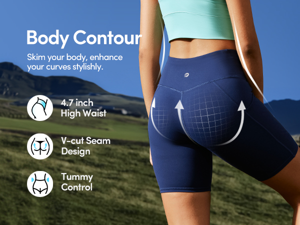 biker shorts women tummy control