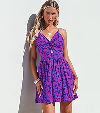 v neck paisley mini dress