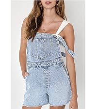 mid high rise frayed raw hem crossback pocketed jeans shortalls shorts for summer beach