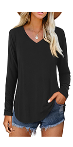 black long sleeve shirts for women