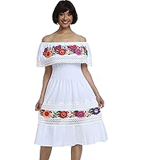 Mexican Dress for Women White