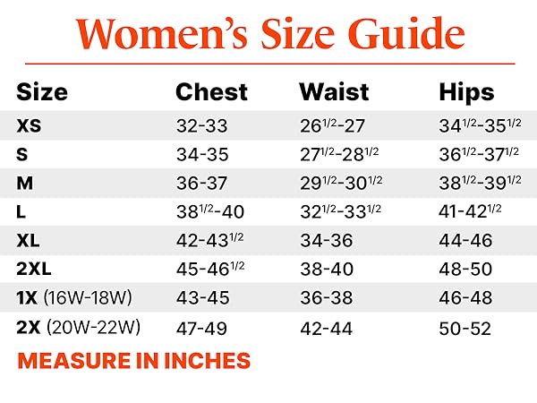 Size Chart, Women, Flannel, extra small, small, medium, large, extra large, wide, hips, chest