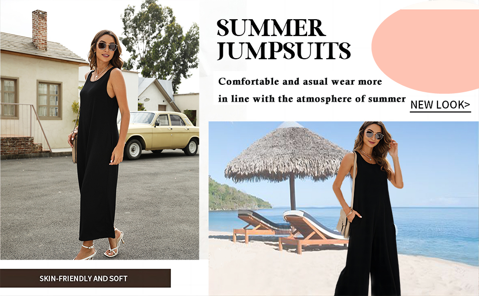 Summer Casual Loose Tank Jumpsuit