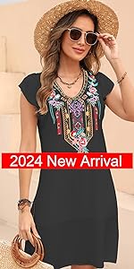 Sleeveless Mexican Dress 2024