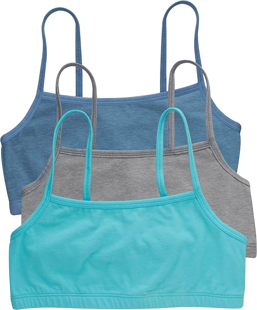 Hanes womens String Bralette Pack,Cotton Bralette, 3-pack