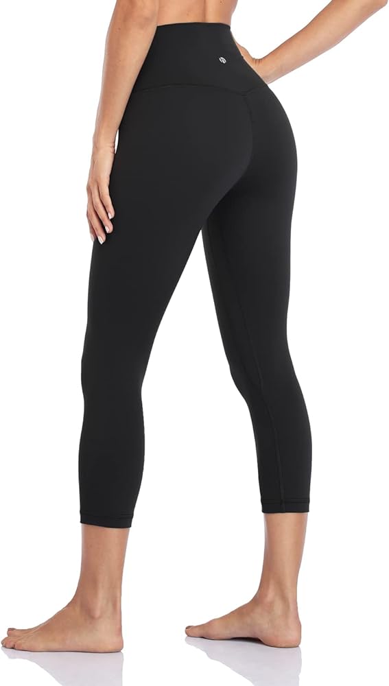 HeyNuts Essential High Waisted Yoga Capris Leggings, Tummy Control Workout Cropped Yoga Pants 19''/21''