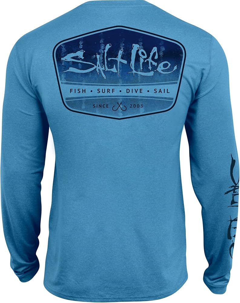 Salt Life Men's Marlin Fade Long Sleeve Performance Shirt