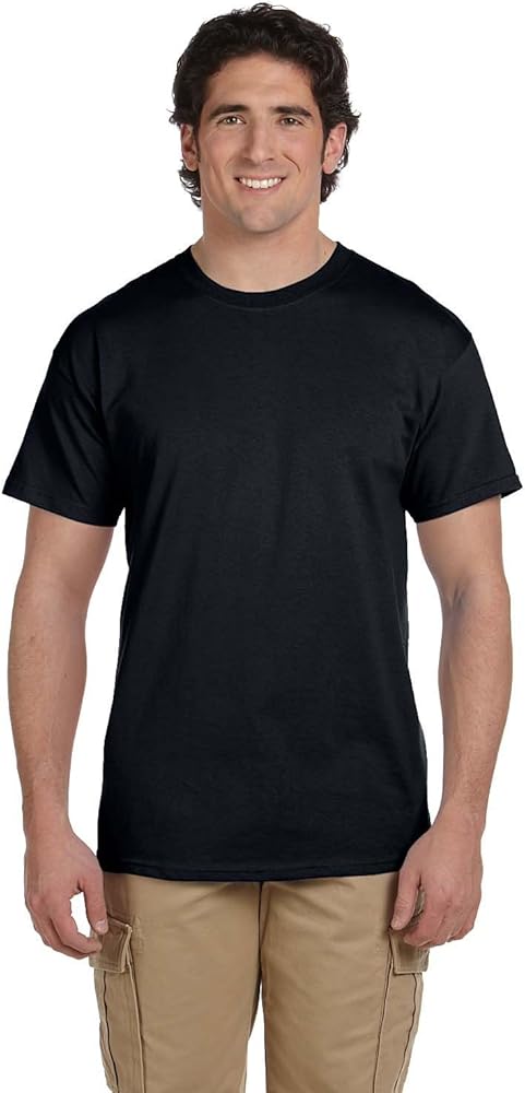 Fruit of the Loom 5 oz, 100% Heavy Cotton HD T-Shirt, Medium, Black