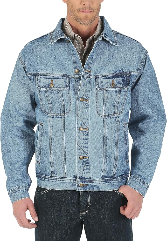 Wrangler Men's Big & Tall Unlined Denim Jacket,Vintage Indigo,Large Tall