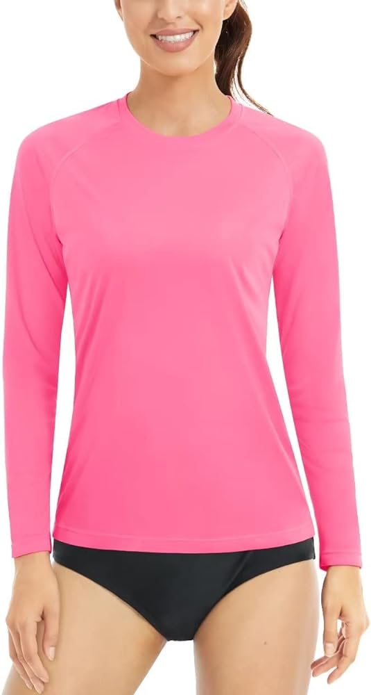 Boladeci Women's Sun Shirts UPF 50+ UV Protection Rash Guard Long Sleeve Quick Dry Lightweight Workout Swim Top Tee Shirts