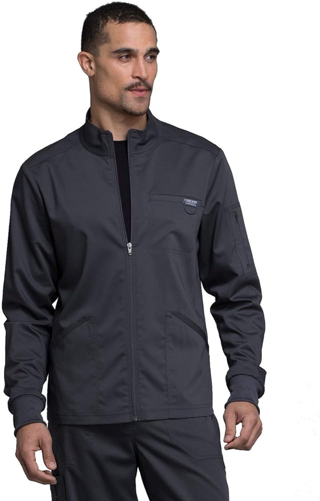 Cherokee Men Warm up Scrub Jacket with Zip Front WW320