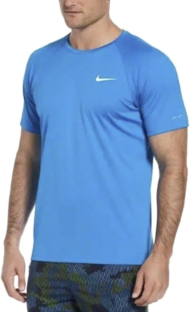 Nike Men's Dri-FIT UPF 40+ Hydroguard Swim Tee, Game Royal, Large, Blue