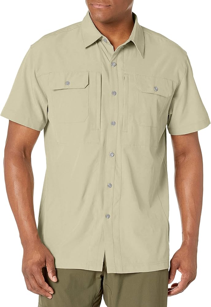 Little Donkey Andy Men's Lightweight Short Sleeve Shirt Quick Dry Stretch Shirt for Hiking Travel, UPF50