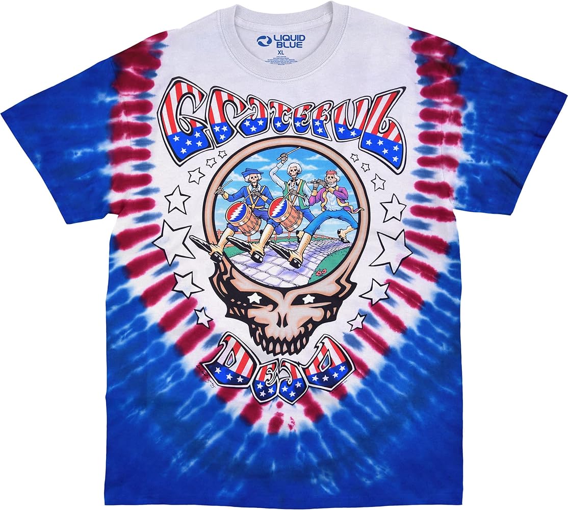 Liquid Blue Men's Standard Grateful Revolutionary Dead USA SYF