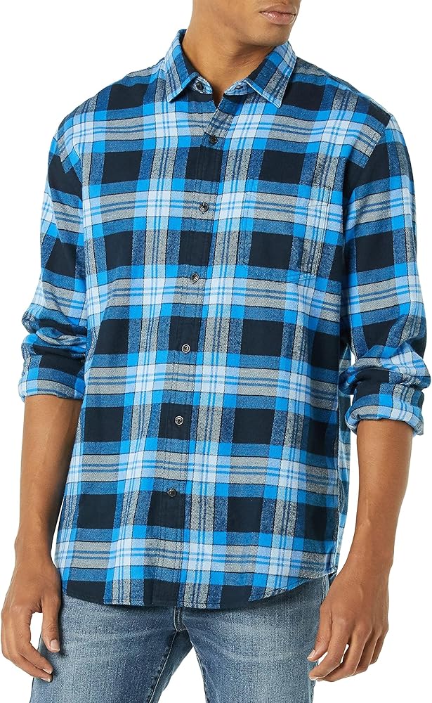 Amazon Essentials Men's Long-Sleeve Flannel Shirt (Available in Big & Tall)