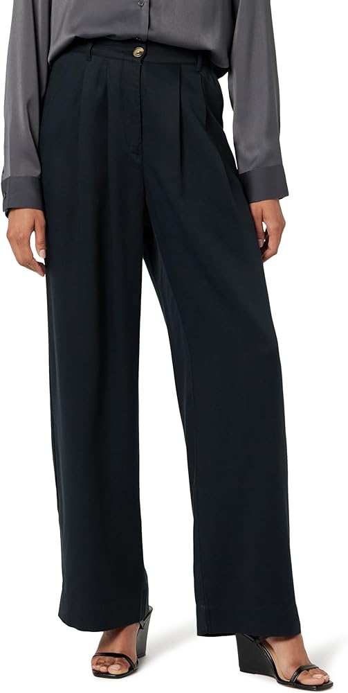 The Drop Women's Amalia Relaxed Pleated Trousers