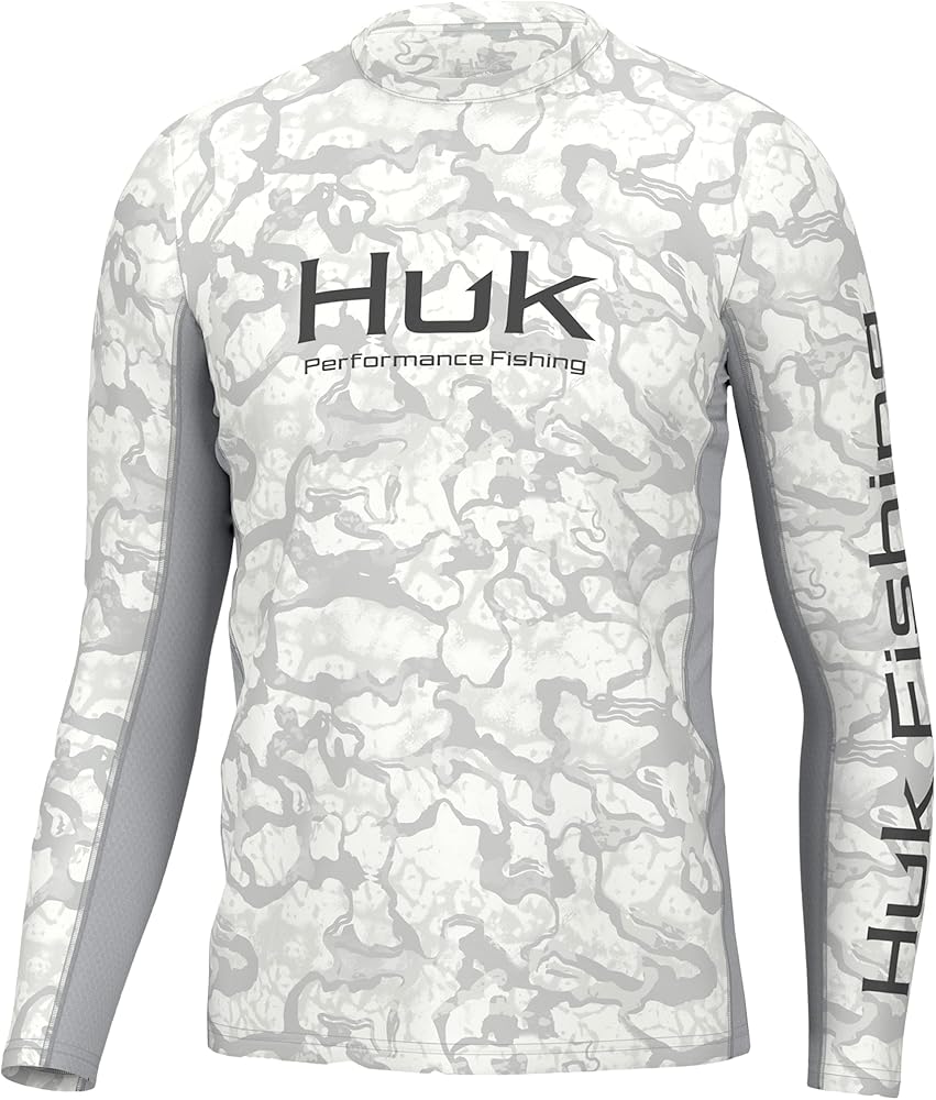 HUK Men's Icon X Pattern Long Sleeve, Performance Fishing Shirt