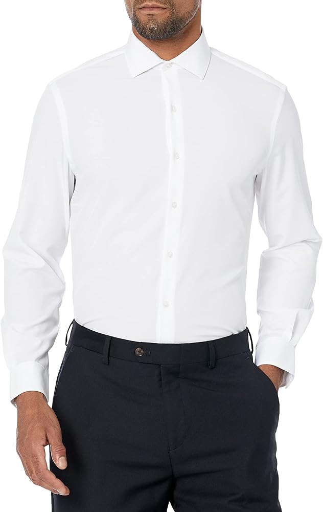 Van Heusen Mens Dress Shirt Slim Fit Traveler Stretch