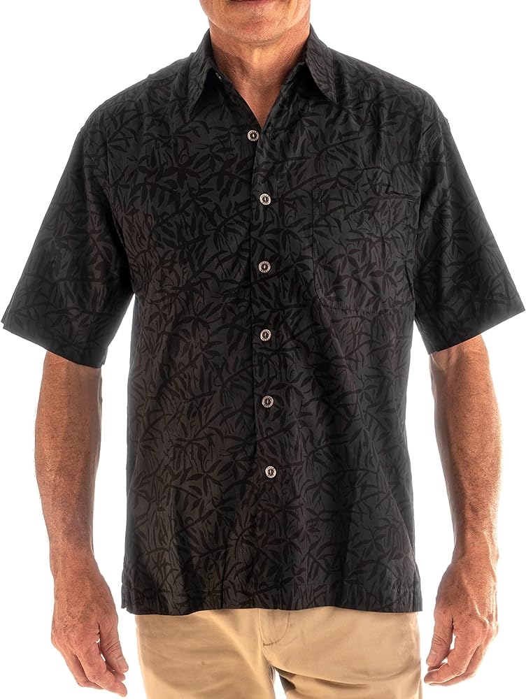 Johari West Men's Big and Tall Short Sleeve Hawaiian Tropical Cotton Shirt