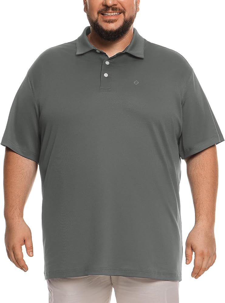 HOdo Big and Tall Mens Polo Shirt Moisture Wicking Sport Shirt 2XL-6XL