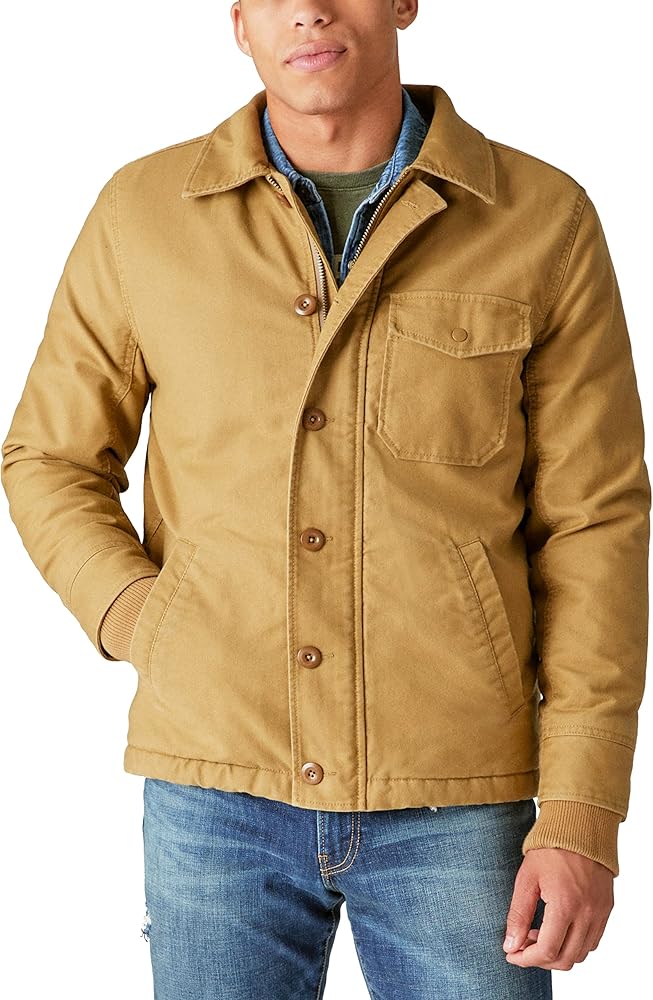 Lucky Brand Womens Sherpa Lined Deck Jacket