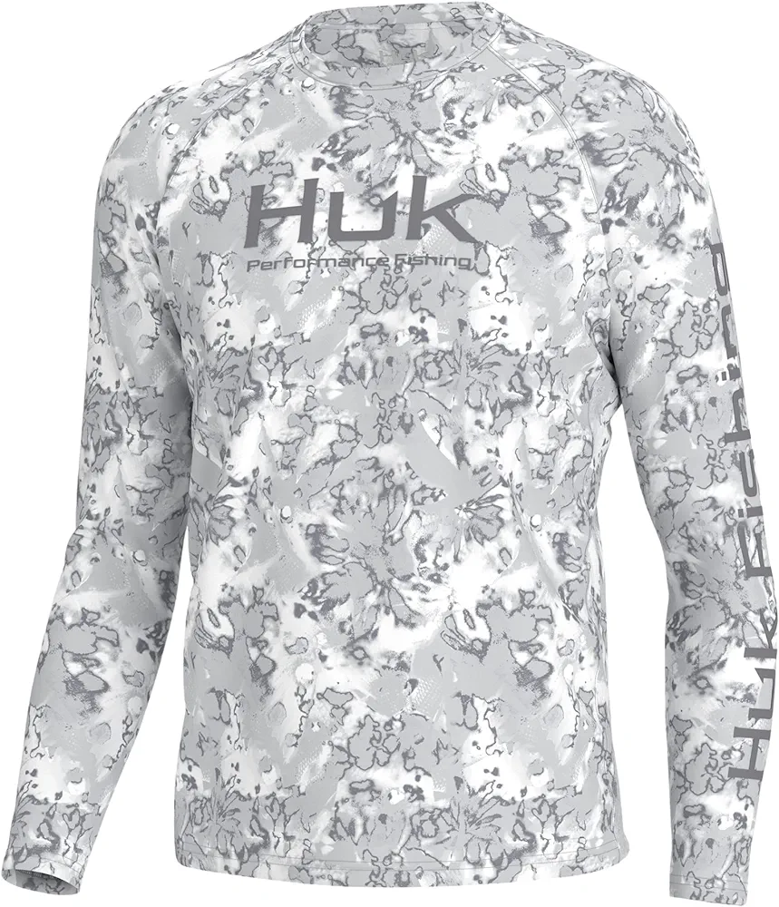 HUK Men's Pursuit Crew Long Sleeve, Sun Protecting Fishing Shirt