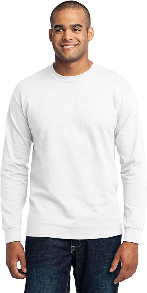 Port & Company Men's Tall Long Sleeve 50/50 Cotton/Poly T Shirt