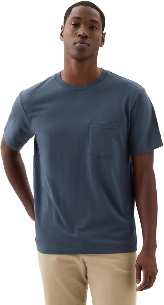 GAP Mens Pocket Tee Deep Sailor Blue L