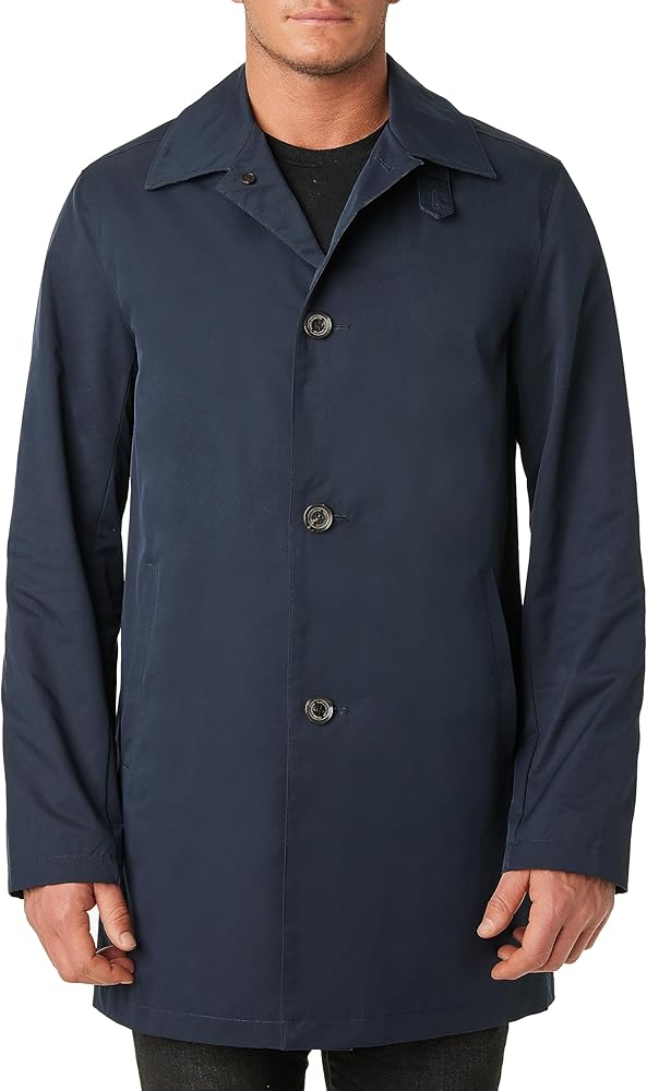 Vince Camuto Men's Trench Coat, Blue, XX-Large