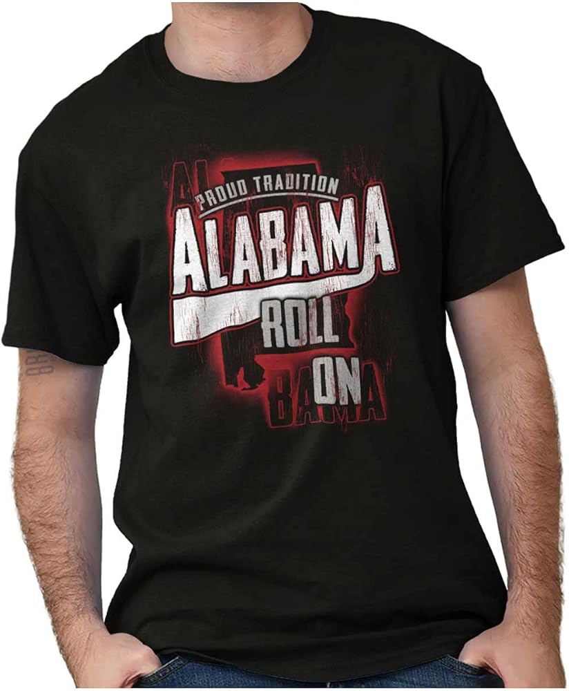 Brisco Brands Alabama Tradition Distressed Athletic Graphic T Shirt Men or Women