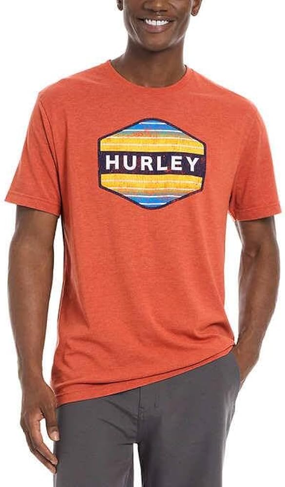 Hurley Men's Icon Slash Gradient T-Shirt, Red, XX-Large