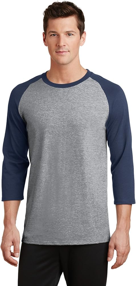 Port & Company® Men's 3/4-Sleeve Raglan T-Shirt