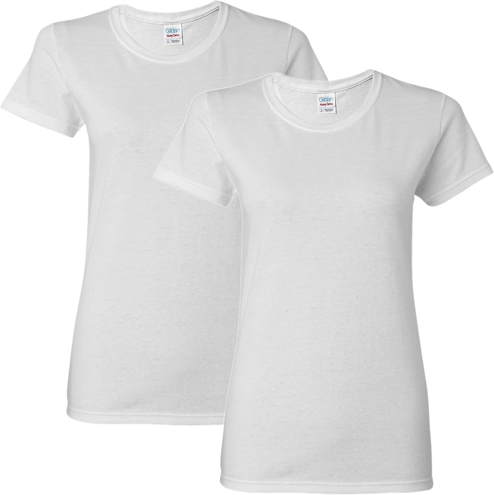 Gildan Women's Heavy Cotton T-Shirt, Style G5000L, 2-Pack