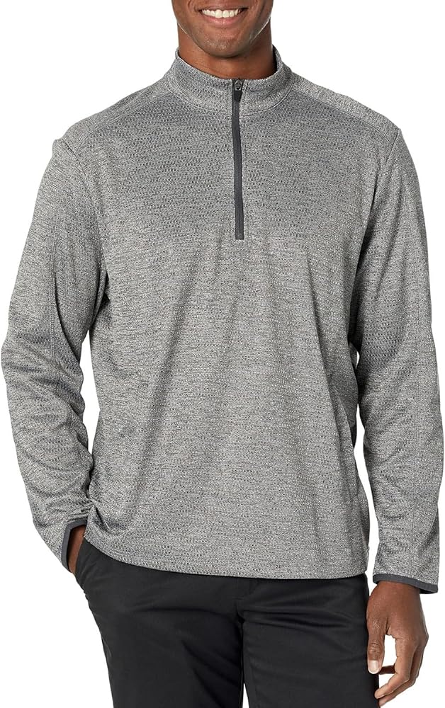 PGA TOUR Men's Textured Fleece 1/4 Zip Jacket Base Layer