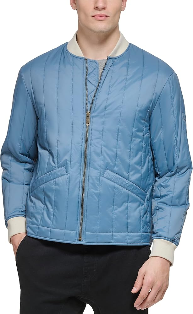 Dockers Men's Channel Quilted Open Bottom Bomber Jacket