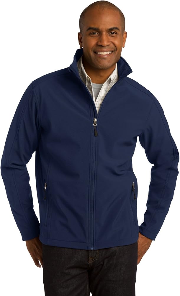 Port Authority Welded Soft Shell Jacket. J324 (Dress Blue Navy, M)